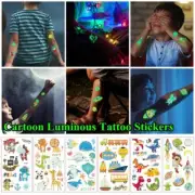 Dinosaur Temporary Tattoos Kids Tattoo Stickers Luminous Glow In The Dark
