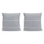2PK Jason Commercial Calista Euro Pillow Case 65x65cm Granite