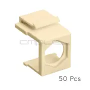 Blank Keystone Insert with Hole for Wall Plate RCA F BNC Connectors Ivory 50PCS