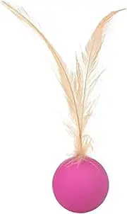 Cat Toys Balls,Indoor Exercise Kittens Toy - Sensory Stimulation Cat Ball with Feather for Kitten Training Hunting Indoor Outdoor Play Boredom Relief
