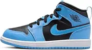 [DQ8424-401] Preschool Air Jordan RETRO 1 MID 'UNIVERSITY BLUE BLACK (PS)'