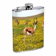 Antelope Em1 8oz Stainless Steel Flask Drinking Whiskey Liquor