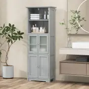 Costway Bathroom Tall Storage Cabinet 4 Door Kitchen Buffet Cupboard