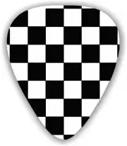 10 X CHECKERED ~ GUITAR PICKS, Genuine Celluloid Guitar Picks