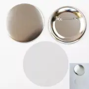 2-1/4" 58mm Circle Shape Pin Back Button Parts with Shell 100 Sets Per Package