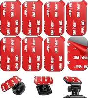pop-tech 3M VHB Adhesive Pads Strip, 8Pcs Double-Sided Mounting Tape for Dashboard Magnetic Car Mount,Heat Resistant Heavy Duty Adhesive Sticky Pads Replacement for Car Phone Holder Mount & Dash Cam