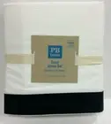 Pottery Barn PB Teen Kids organic Suite bed Dorm Sheets Set XL Twin Black Border