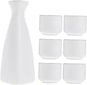 LIGIGWASH 1Set Elegant Japanese Style Ceramic Sake Cup Collection with Sake Pot and Cups for Home Entertaining and Tea Parties