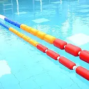 Pool Lane Dividers, Swimming Pool Safety Swim Lane Line, Divider Equipment to Divide Swim Race Lanes, Wave Blocking Floating Pool Safety Rope