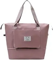 15.7" Travel Duffle Gym Swimming Yog Bags for Men Women Fitness Tote Foldable Expandable Large Capacity Hospital Weekender, Cherry Blossom Pink, Fashion & Leisure