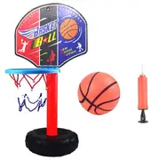 Kids Height- Adjustable Sports Basketball System Hoop Basketball Goal Backboard Multicolor