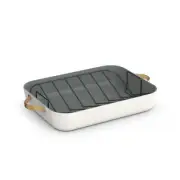 Beautiful 16” x 12” Roaster with Rack, White Icing by Drew Barrymore