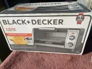 BLACK+DECKER 4 Slice Toaster Oven Stainless Steel, Bake Chicken, Broil Vegetable