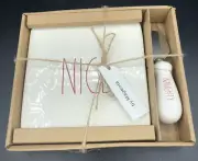 Rae Dunn Ceramic Christmas Trivet Cheese Board & Knife Set by Magenta NICE