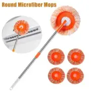 360° Rotatable Cleaning Mop Set Round Microfiber Dust Mop Mop Head Cleaning Tool