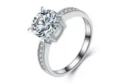 Solid 925 Sterling Silver Zirconia Promise Ring