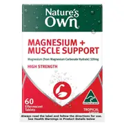 Nature's Own Effervescent Magnesium + Muscle Support Tablets 60 Pack