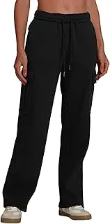 [ODIZLI] Women's High Waist Drawstring Wide Leg Sweatpants with Pockets Jogger Loose Sport Yoga Active Pants Lounge Trousers