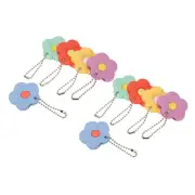 Key Caps Covers, 10 Pack Flower Keys Ring Coding Tags Identifiers, Orange