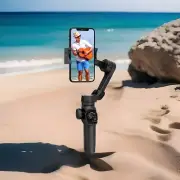 AXNEN: HQ4 - 3 Axis Smartphone Gimbal w/ AI Tracking, Light & Wireless Mic (NEW)