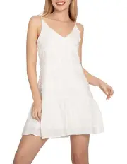 [Belle & Bloom] Sunny Afternoon Embroidered Dress in White