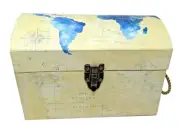 Punch Studio Decorative Chest Trunk Box Atlantic Ocean 26683 Small