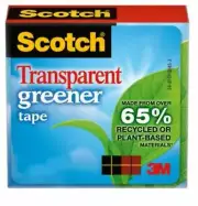 Scotch Transparent Tape LONG 900 In. (=3½ “bargain” rolls) WIDE ¾” Greener
