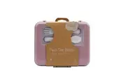 Melii Luxe Two Tier Bento Box with Utensils Kids Snack Bento Box - Pink