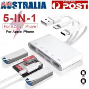5-in-1 Memory Card Reader USB OTG Adapter SD Card Reader for i-Phone/i-Pad USB C
