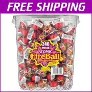 Atomic Fireball Candy: 240 Count Fiery Cinnamon Hard Candy, Individually Wrapped