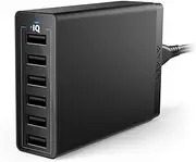 Anker 60W 6-Port USB Wall Charger, Powerport 6 for iPhone, iPad Pro/Air/Mini/iPod, Galaxy, Lg, Nexus, HTC and More