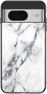 Compatible with Google Pixel 6 Pro 5G Case,3 in 1 (PC Glass Back Panel+TPU Silicone) Anti-Drop Phone Case Cover White