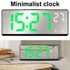Digital Alarm Clock with Adjustable Brightness and Volume LED Mirror Electronic༒