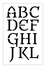GREEK ENGLISH Alphabet Stencil 2 Inch Vintage Font Letters Uppercase Set S1218