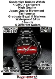 Customize Watch, GMC car lovers, High Quality, Japan Quartz Movement