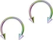 [Decentraland] Silvery 16G 1.2mm Cone Titanium Steel Surgical Steel Septum Piercing Stainless Steel Septum Horseshoe Septum Nose Rings C-shaped Nose Lip Piercing Nail Piercing Septum Jewelry 6mm