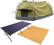 Kings Deluxe Single Swag + Camping Stretcher Bed + Mesh Flooring 3m x 3m