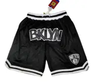 Premium Adults Black Brooklyn Nets Basketball Shorts Streetwear