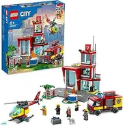 LEGO City Fire Station 60320 Kids Building & Construction Toys, Helicopter & Truck Toy