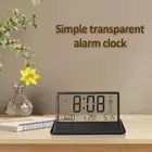 LCD Digital Desktop Clock 12/24H Table Clock New Transparent Alarm Clock
