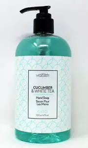 Vitabath Hand Soap Cucumber & White Tea & Lavender Chamomile 16 Ounces, 2 Pack