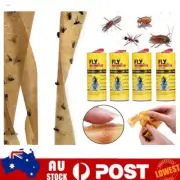 4 Rolls Sticky Fly Trap Paper Insect Bug Catcher Strip Flies Sticker NonToxic