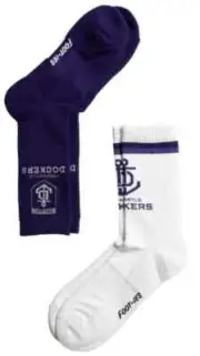 Fremantle Dockers AFL Adults Sports Crew 2 Pack Socks