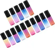 OSOLADY 15Pcs Gradient Roller Bottles Portable Refillable Essential Oil and Perfume Roller Bottles for Home and Travel Use Random Colors
