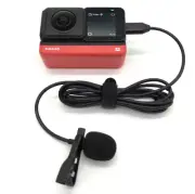 Lavalier microphone is suitable for Insta360 ONEX2 X3 One R external recording