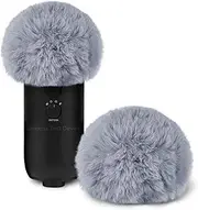 Geekria for Creators Furry Windscreen Compatible with Blue Yeti, Yeti Pro, Mic DeadCat Wind Cover Muff, Fluff Cover Windshield (Grey / 2 Pack)
