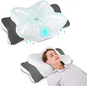 TOPPURE Bed Pillow, Cervical Pillow with Cradles Design for Neck Pain Relief, Contour Memory Foam Pillows,Orthopedic Pillows for Sleeping, Soft but Supportive for Side, Back, Stomach Sleeper