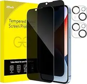 JETech Privacy Full Coverage Screen Protector for iPhone 14 6.1-Inch with Camera Lens Protector, Anti-Spy Tempered Glass Film, 2-Pack Each