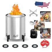 6.5" Round Tabletop Fire Pit - Innovative Smokeless Design for Modern Living