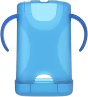 CoudarTitie Juice Pouch, Kids Pocket Holder, with 2 Handles, Hard Shell, Easy Grip, Storage, blue